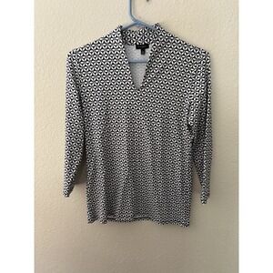 Talbots‎ Size XS Black & White Top (A500)